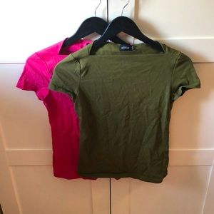 Lot - 2 Kate Spade Saturday Stretch Tees XS
